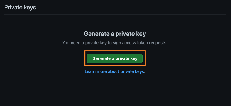 Generate private key